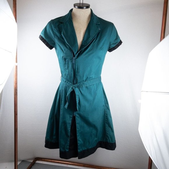 Skunkfunk Dresses & Skirts - Skunkfunk Collared Zipper Midi Dress